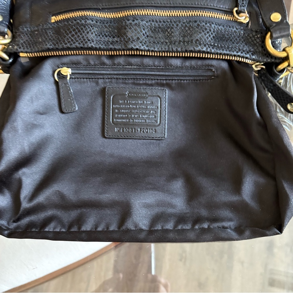 🖤🖤COACH ASHLEY BLACK LEATHER HIPPIE/SHOULDER/CROSSBODY BAG!🖤🖤 - Picture 7 of 8